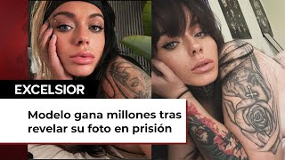 Modelo tatuada de Onlyfans gana millones tras revelar su cautivadora foto en prisión [upl. by Akeemaj]