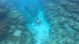 Freediving at Dahican Mati City Philippines at 7m [upl. by Linet]