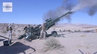 US Marines Firing the M777 155mm Howitzer [upl. by Dnilazor]