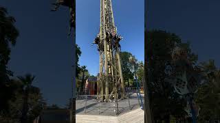 Tivoli Gardens Copenhagen  The Golden Tower Drop Ride [upl. by Akimrehs]