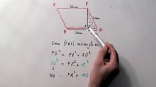 Théorème de pythagore et aire dun parallélogramme [upl. by Iclek122]
