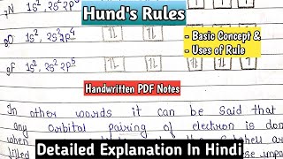 Hunds Rule Of Maximum Multiplicity  Atomic Structure amp Periodic properties  bscnotes [upl. by Buller]