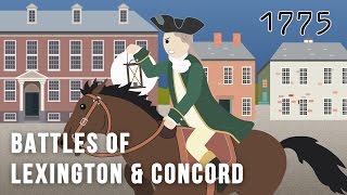 Battles of Lexington and Concord April 19 1775 The American Revolution [upl. by Aleahcim]