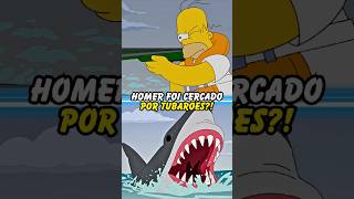 HOMER FOI CERCADO POR TUBARÕES simpsons thesimpsons shorts bart homer [upl. by Aneris]