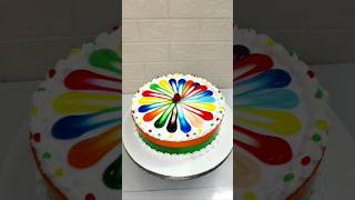 Cake Maker And Pineapple Cake Design Multi Colour Cake shorts cake youtube shortsfeed food art [upl. by Enaasiali]