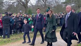 King Charles and Cavalier King Charles at Sandringham Christmas 2022 [upl. by Cornelle]