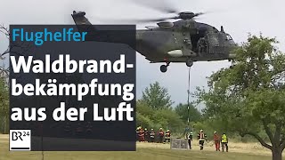 FlughelferAusbildung Waldbrandbekämpfung aus der Luft  BR24 [upl. by Kcered960]