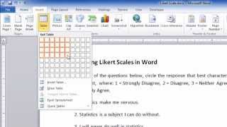 How to Create a Likert ScaleQuestionnaire in Word [upl. by Arron]