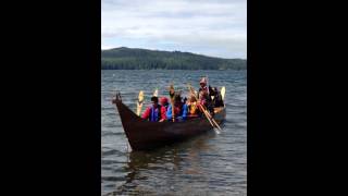 VIU Tribal Journeys Canoe Asking Permission to Land on Kwakiutl Territory Fort Rupert BC [upl. by Abdul]