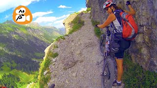 MTB Transalp  Adventure Schrofenpass a challenging and breathtaking tour for mountain bikers [upl. by Ennovyhc]