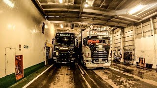 POV REVERSING SCANIA S520  SEMITRAILER ONTO A FERRY [upl. by Viv]