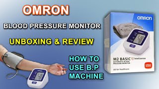 Omron M2 Basic Blood Pressure Monitor Unboxing amp Review  How To Use Blood Pressure Monitor HEM7120 [upl. by Mazel]