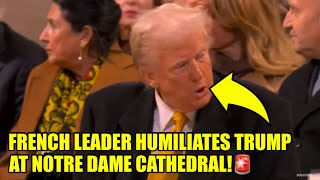 French Prime Minster INSULTS Trump TO HIS FACE At Notre Dame [upl. by Yrrac]