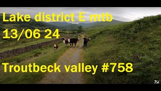 Exploring a bridleway Kirkstone pass E mountain biking Troutbeck valley lake district 13062024 [upl. by Eisenstark60]