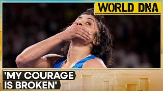 Paris 2024 Indias Vinesh Phogat announces retirement from wrestling after disqualification [upl. by Suedama]