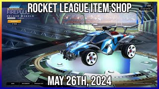 DELUXE TITANIUM WHITE FIREPLUG WHEELS Rocket League Item Shop May 26th 2024 [upl. by Oinotna]