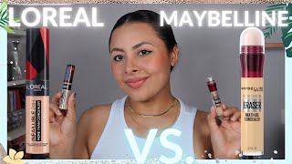 CORRECTOR MAYBELLINE AGE REWIND ERASER VS INFALLIBLE LOREAL  HolaLizy 🦋 [upl. by Doone]