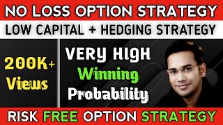 No loss option Strategy  nifty option hedging strategy  zero loss option strategy  option buying [upl. by Schluter]