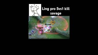 ling kill 5vs1 mlbb mobilelegends shorts shortvideo youtube youtubeshorts short [upl. by Nahshun]