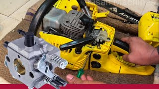 To Check Carburetor At Home How To Repairing Chainsaw Startting Problem  Chainsaw Wont Start [upl. by Anib]