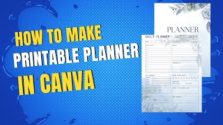 How to make a printable planner in Canva in less than one minute [upl. by Gracie968]