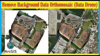 Menghilangkan Background Putih Data Orthomosaic Di ArcGIS Data Hasil Akuisisi Drone Mapping [upl. by Ydisac]