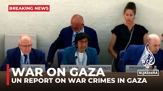 Israeli authorities responsible for war crimes in Gaza UN inquiry finds [upl. by Alameda]