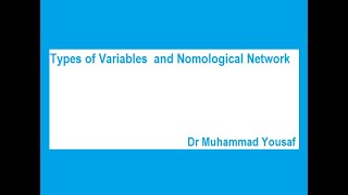 Types of Variables and Nomological Network [upl. by Sinne]