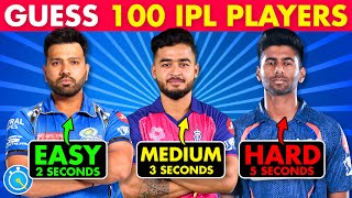 Guess 100 IPL Players  EASY MEDIUM HARD  IPL Quiz  IPL 2024 [upl. by Arracahs]