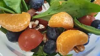 Simple Spinach Saladsalad vegetables food asheskitchen5676 [upl. by Katushka816]