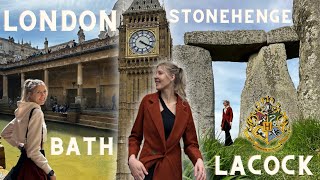 London and Stonehenge inner circle Vlog  Harry Potter Lacock Abbey and Bath United Kingdom [upl. by Alatea]