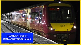 Grantham Station East Coast Main Line with Class 55 Deltic 261123 [upl. by Iaverne]