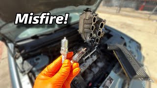 Fixing a Jaguar XType Misfire Replacing Spark Plugs [upl. by Nylirej]