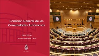 Comisión de General de las Comunidades Autónomas  18 de noviembre de 2024  16 horas  sonido sala [upl. by Anivlek]