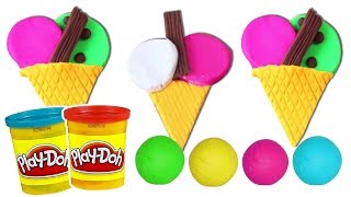 Learn How To Make Play Doh Yummy Ice Creams With HooplaKidz How To [upl. by Cela302]