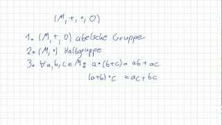 Mathematik für Informatik Studenten 42  Algebraische Grundstrukturen  Ringe [upl. by Laubin771]