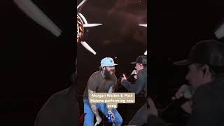 Morgan Wallen amp Post Malone perform new song at Stagecoach morganwallen shorts country [upl. by Noremac]