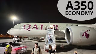 5 Star Experience Onboard Qatar Airways A350 ECONOMY ⭐️⭐️⭐️⭐️⭐️ [upl. by Jerrilyn]