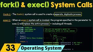 fork and exec System Calls [upl. by Jat234]