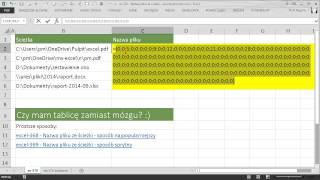 excel370  Nazwa pliku ze ścieżki  sposób pmsocho [upl. by Girardo314]