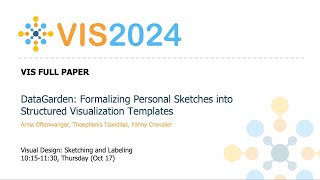 DataGarden Formalizing Personal Sketches into Structured Visualization Templates  Fast Forward [upl. by Kirtley964]