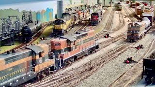 Part 58  Yardmaster and train highlights from op session 34 on the HO BN in 1973 [upl. by Atnohs]