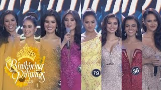 Binibining Pilipinas 2018 The winning answers of Binibining Pilipinas 2018 Queens [upl. by Ikkir]