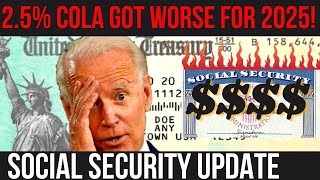 IMPORTANT COLA WILL NOW BE LOWER THAN 25 2025 SSI SSDI Payments  Social Security Update [upl. by Froemming669]