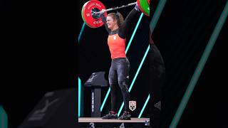 Nina Sterckx 59kg 🇧🇪 99kg  218lbs Snatch PR snatch slowmotion weightlifting [upl. by Ellessig]