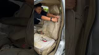 pro detailing pressure wash interior cleaning of the dirtiest car shorts ytshorts detailing [upl. by Ihteerp]