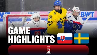 Highlights Slovakia vs Sweden  2024 U18WomensWorlds [upl. by Shull]