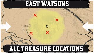 ALL East Watsons Treasure Map Location [upl. by Aillicirp]