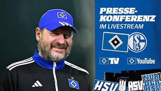 RELIVE PRESSEKONFERENZ MIT STEFFEN BAUMGART I HSV vs FC Schalke 04 I 13 Spieltag [upl. by Naujej]