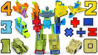 Transformers Style Number 0 1 2 3 4 Transform Military Vehicle Combine Bruticus Robot Toys [upl. by Imeka]